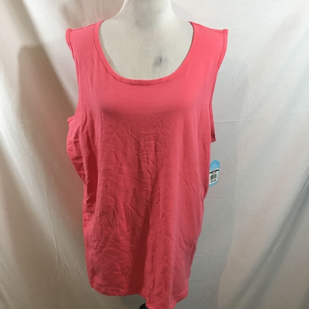 CG/CG peach/pink sleeveless top - womens 2X, NWT - armpit to armpit = 26"